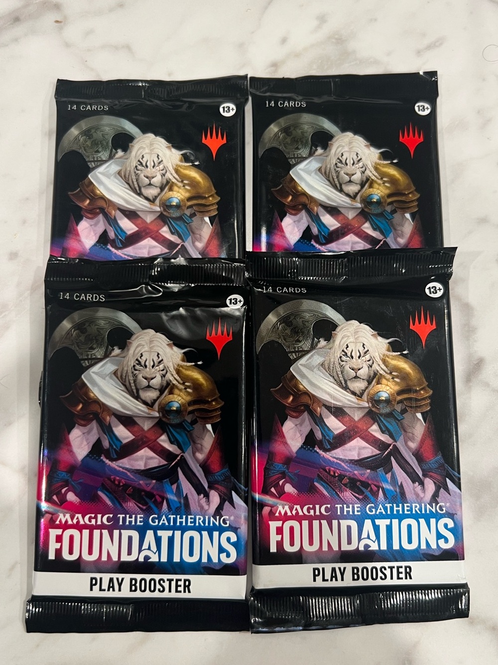 Magic the Gathering Foundations Play Booster Bundle of 4 MTG Unopened